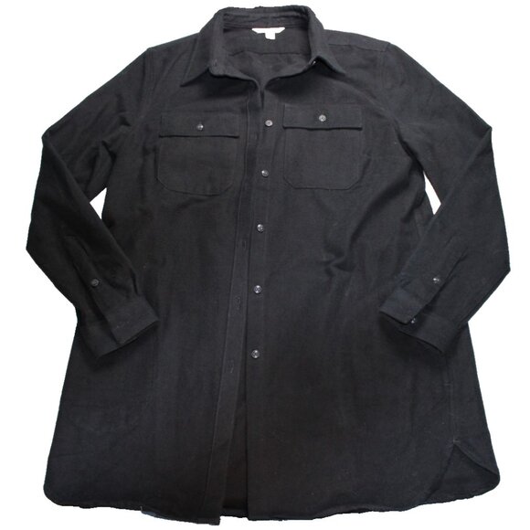 L.L. Bean Tops - L.L. Bean Womens Black Long Sleeve Shirt Size Large Soft Cotton Camois Cloth